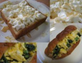 「食パン」を使って、水切りヨーグルト&蜂蜜のオープンサンド