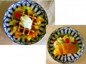 「メープルワッフル」、「野菜クロワッサン」を使って・・・