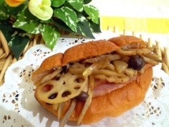 ベーコンと根菜のバターソテーサンド