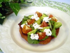 夏野菜のオープンサンド