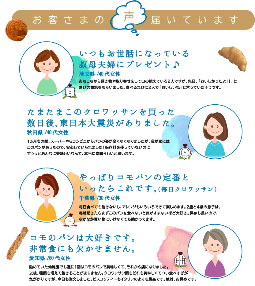 お客様の声届いています